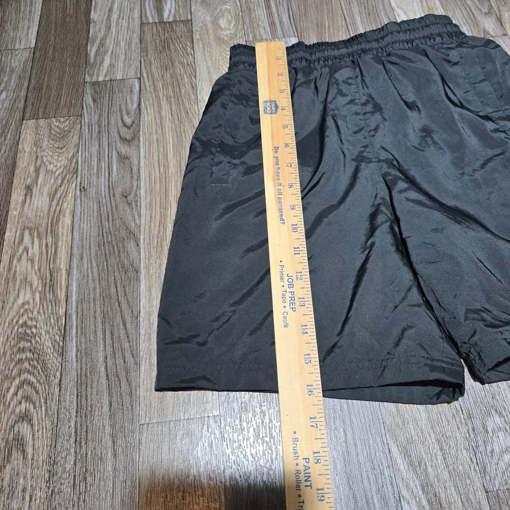 Nike Kids Black Athletic Shorts White‎ Logo Elastic Waist Activewear Large
